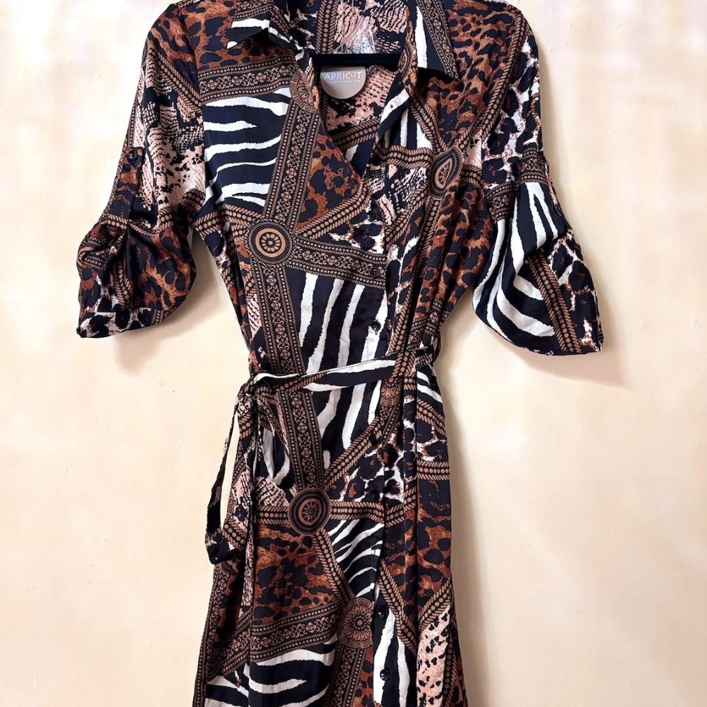Apricot Shirt Dress (NWT)